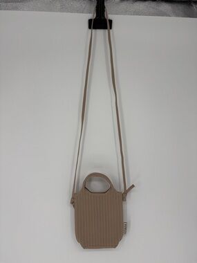 VIVAIA Knit Mini Tote Crossbody Bag Beige Tan Recycled Sustainable Phone Bag